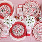 Pink Basketweave Dinner Paper Plates - Porcupine Paper Co.