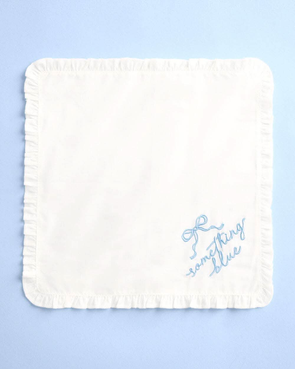 Something Blue Embroidered Hanky