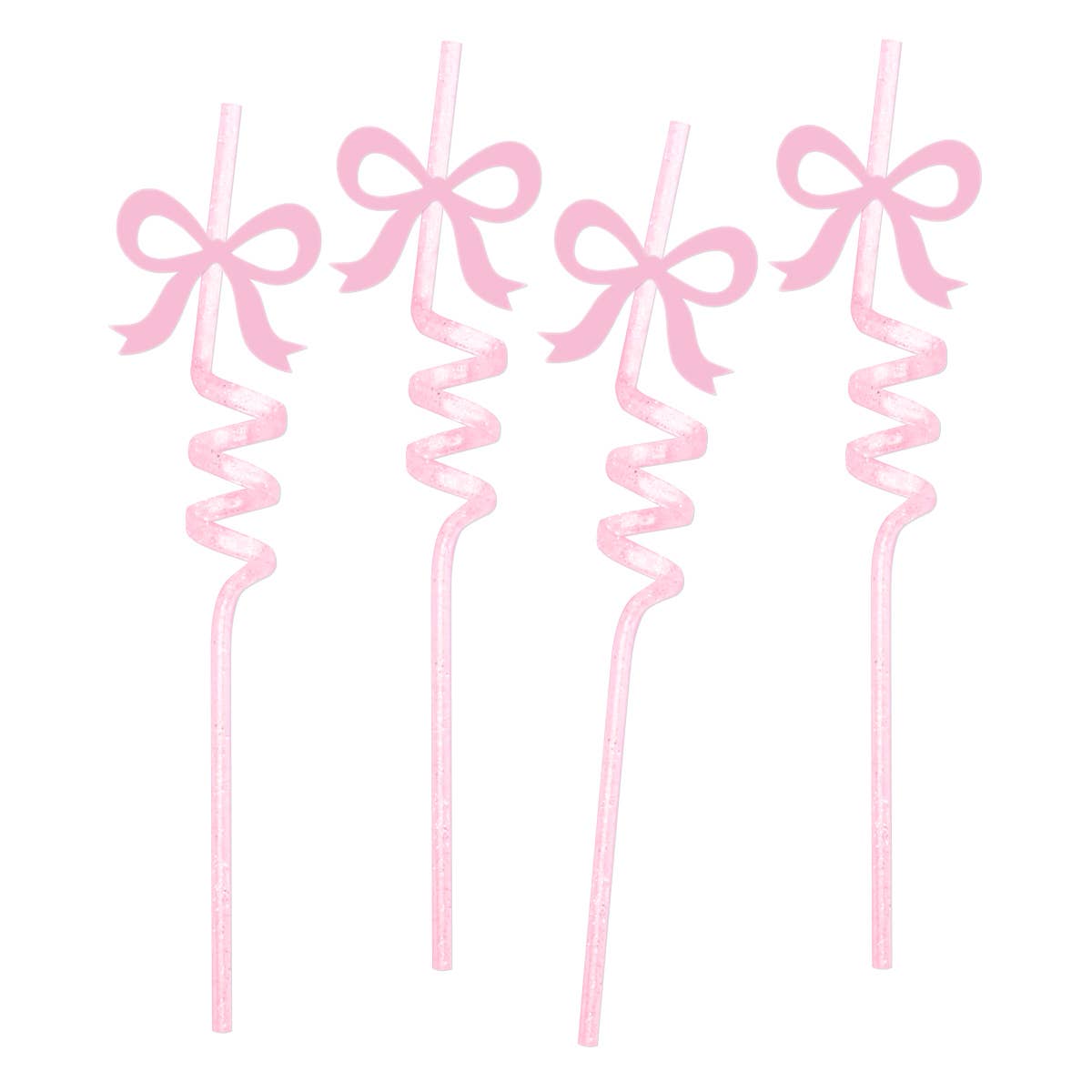Straw Set | Curly Bow | Set of 4