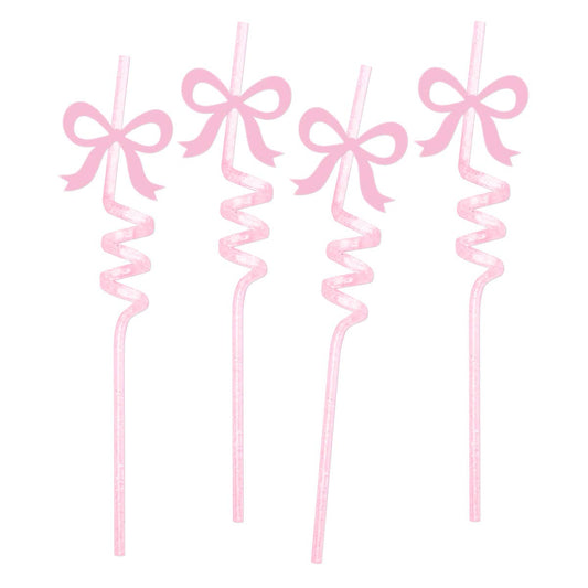 Straw Set | Curly Bow | Set of 4