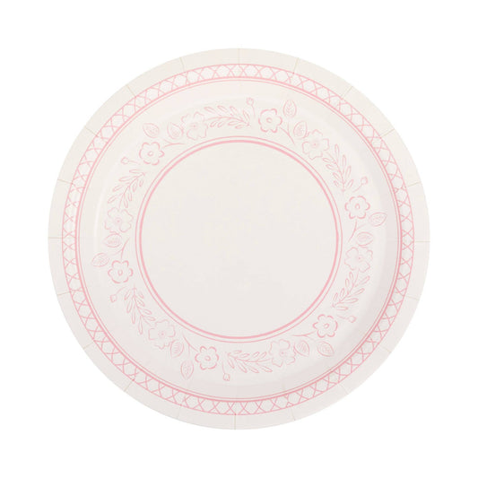 Pembroke Small Pink Floral 7" Plate | Pack of 8