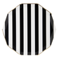 Black Cabana Stripe Dinner Plates | Set of 8