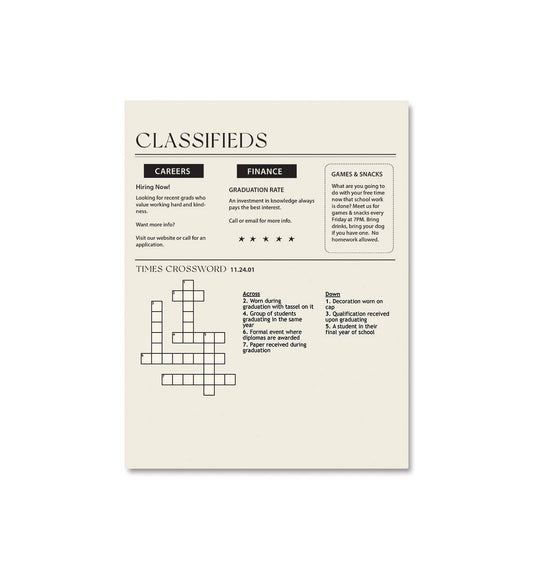 Graduation Times greeting card from Ginger P. Designs with celebratory message and colorful design for graduating students.