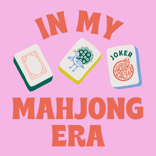 Set of 20 Mahjong Era themed cocktail napkins featuring humorous designs, perfect for parties and gatherings.