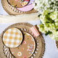 Gold Matte Plaid Plates Small | 8 count