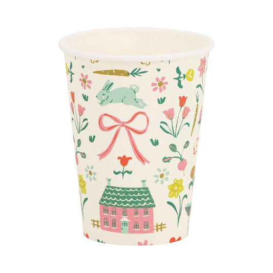 Springtime Cottage Party Cup 12oz | Pack of 8
