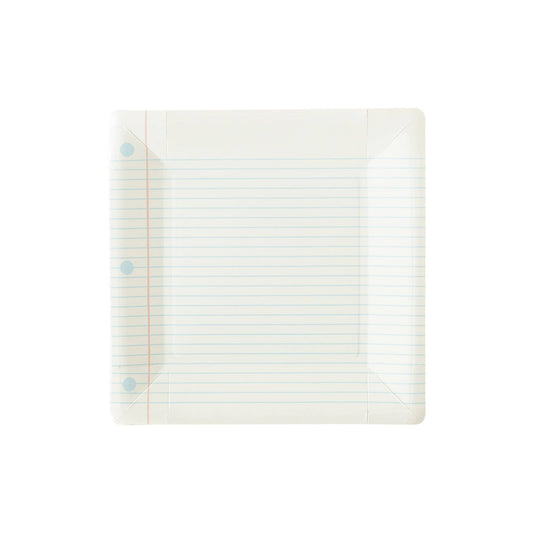 Back To School Notebook Paper Plates | 8 count