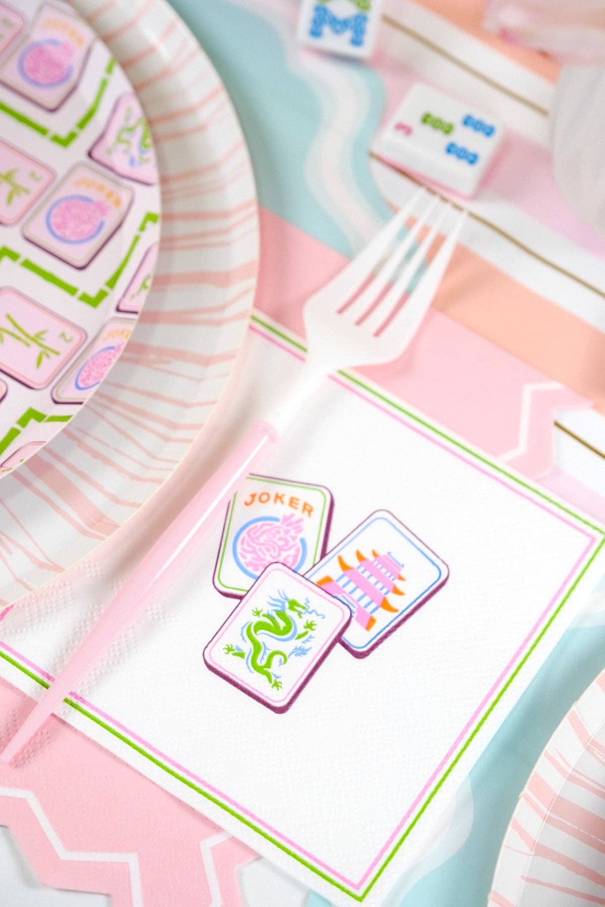 PRE-ORDER | Mahjong Cocktail Napkins - Porcupine Paper Co.