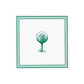 Set of 16 Gatherings by Curated Paperie golf-themed beverage napkins with green and white design for parties and events.