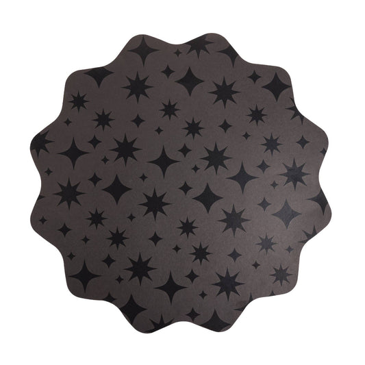 Sparks Fly Glossy Black Placemats | 10 count