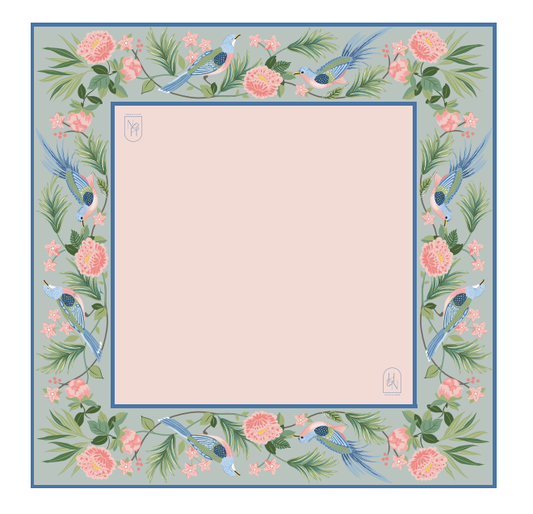Hutch and Nook Songbird Bloom Mat with colorful floral pattern, soft textured fabric, ideal for home decor or as a cozy cushion.