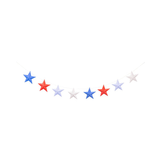 Colorful 3D star banner from My Mind’s Eye featuring multiple stars on string for decorative purposes