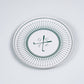 Set of 8 Gatherings by Curated Paperie golf-themed dessert plates, 8.5 inches, with green and white design for parties