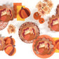 Autumn floral dinner plates from Gatherings by Curated Paperie featuring fall-inspired floral designs on elegant ceramic plates