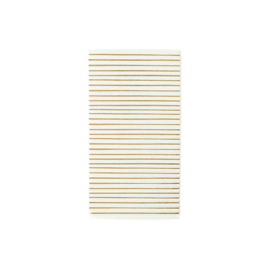 Gold Stripe Dinner Napkin | 18 Count