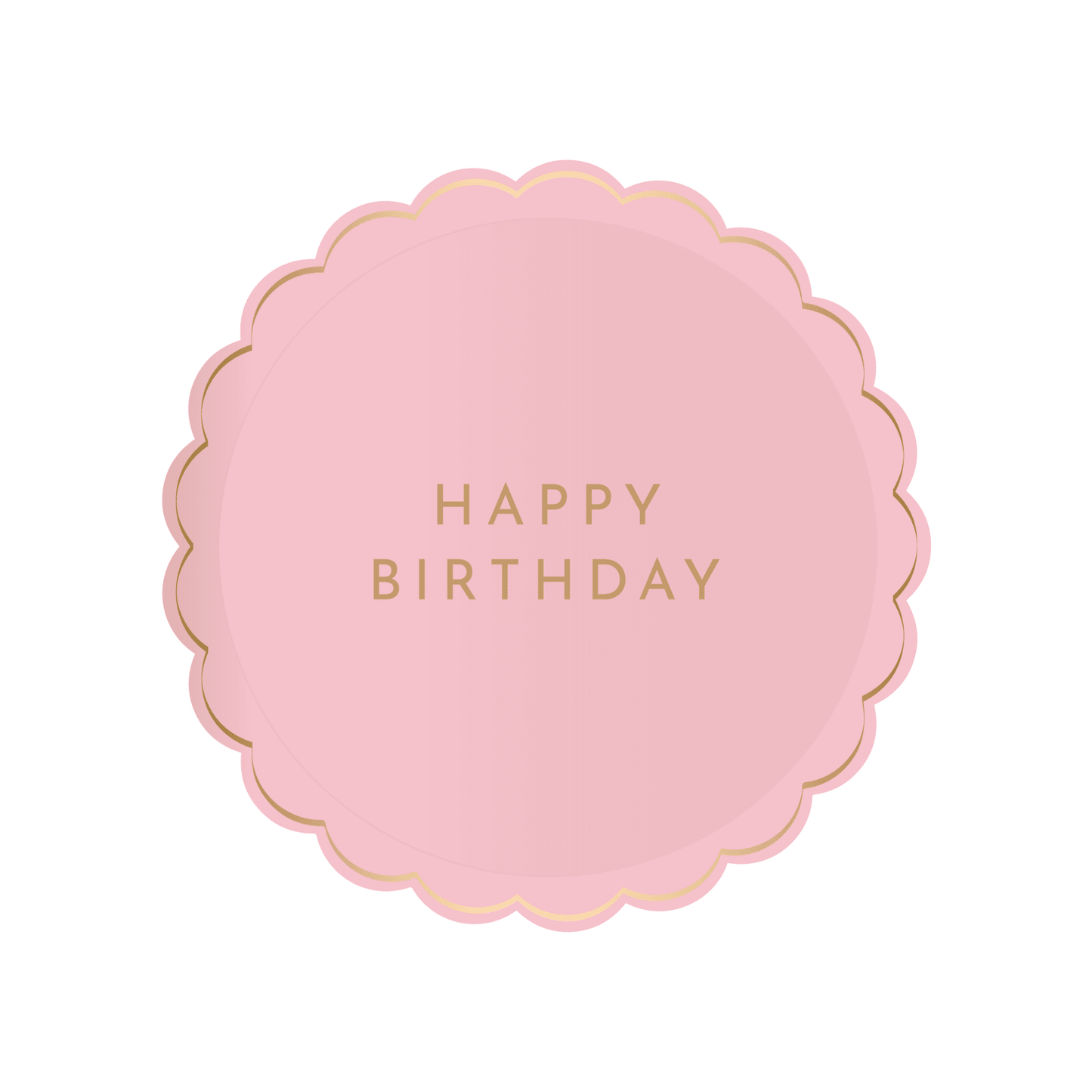 Petal Pink Happy Birthday dessert plates by Bonjour Fête, 8.5-inch set of 8 with floral design for celebration.