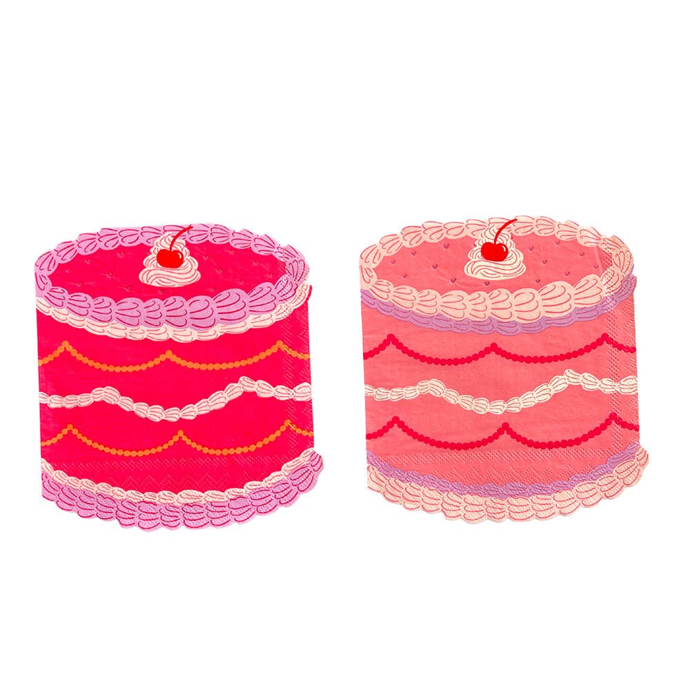You're The Cherry On Top Die Cut Cake Large Napkins | Pack of 16