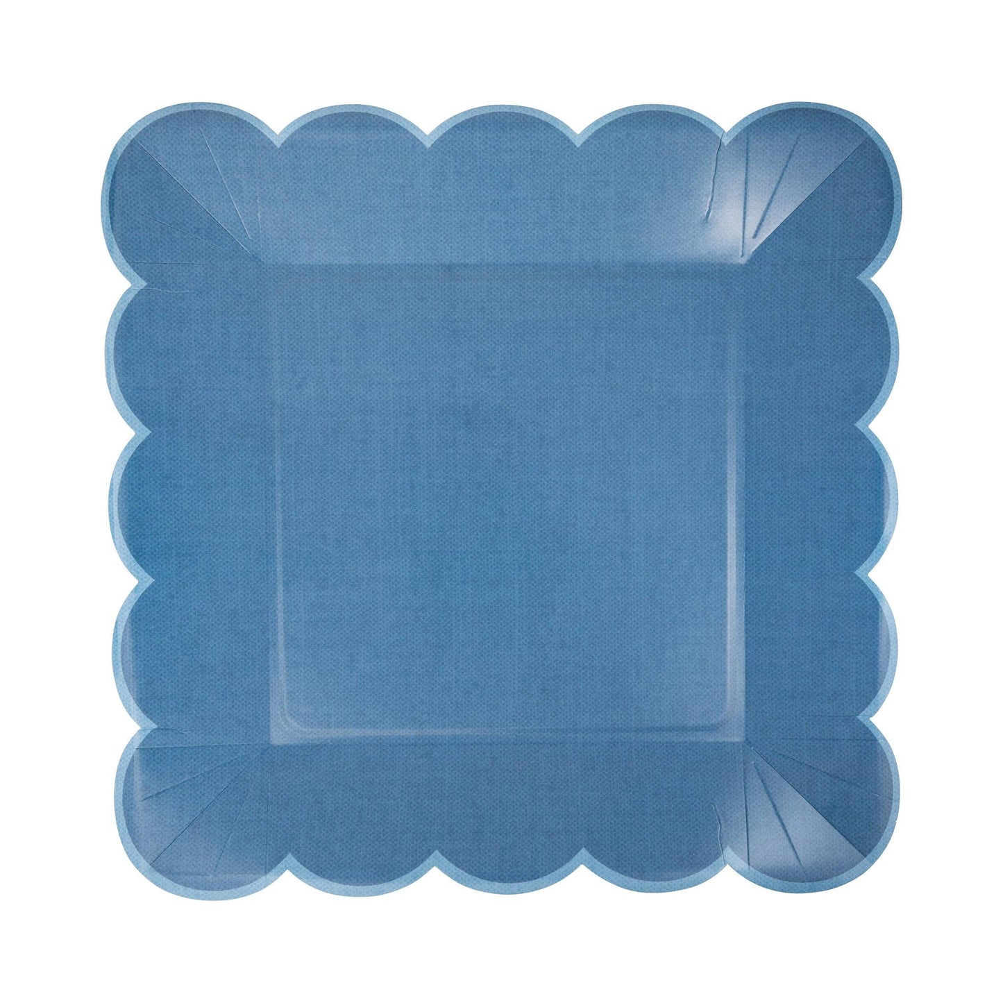 Hamptons Blue Large Scallop 11" Paper Plates | 8 count