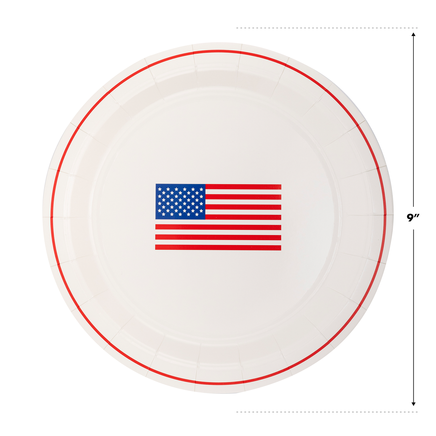 Round Flag Paper Plate