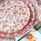 Autumn floral dinner plates by Gatherings, featuring colorful fall-inspired floral patterns on ceramic plates.