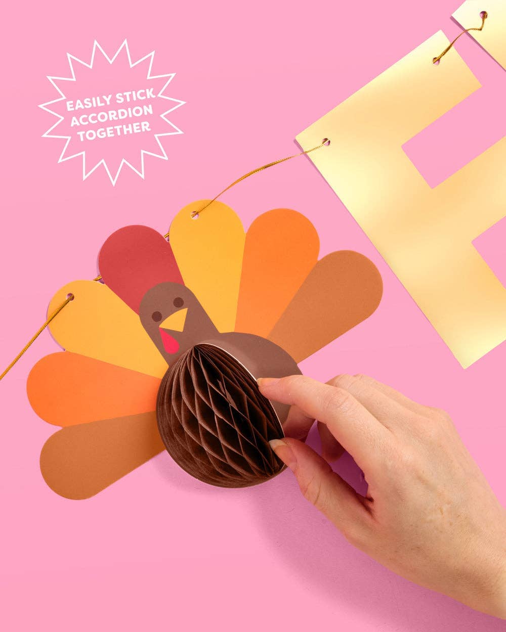 It's Giving Friends Banner | 3D paper 5' Thanksgiving decor