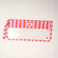 Mahjong tile keeper pouch by The Darling Effect with pink Sicily stripes, featuring a compact, fabric storage case for game tiles.