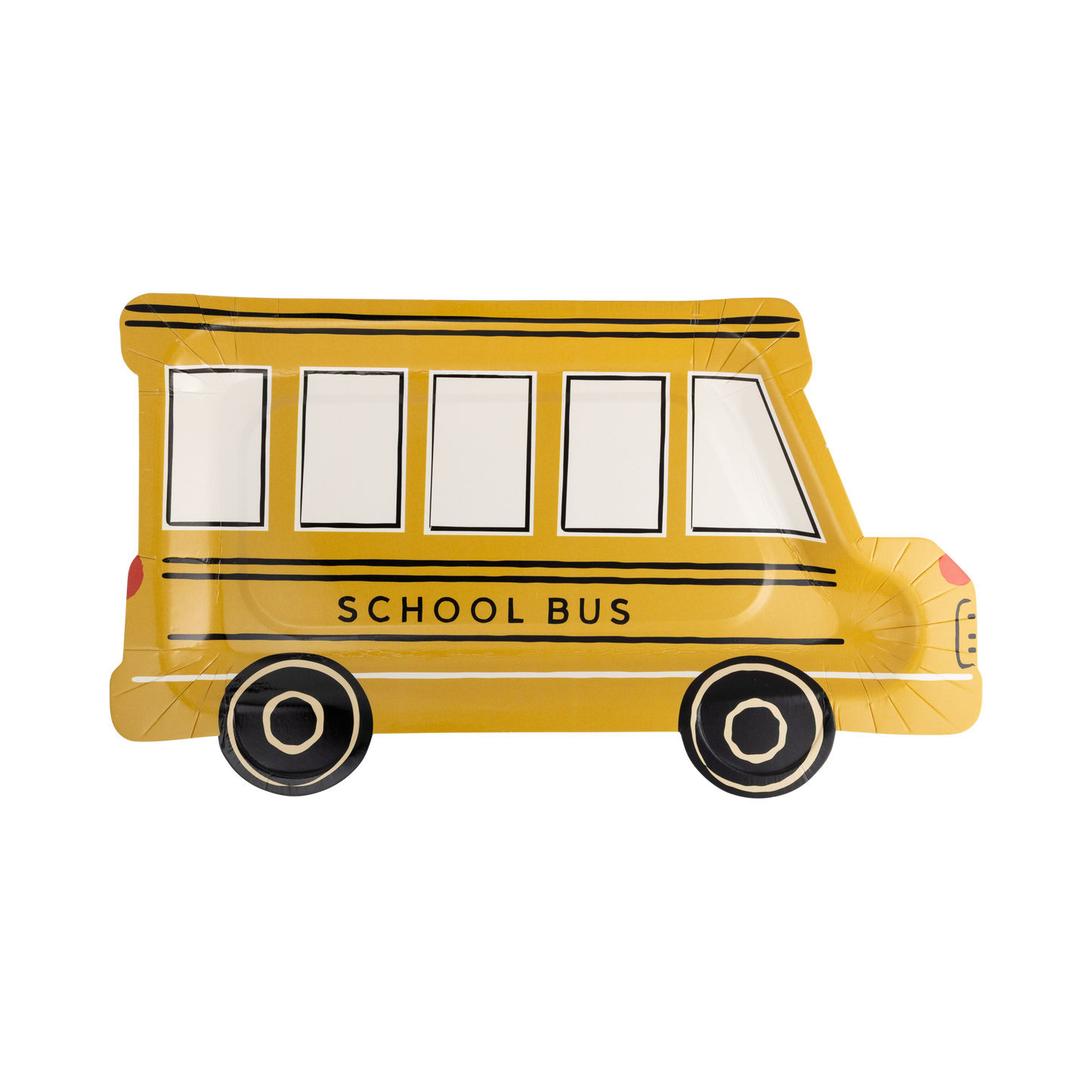School Bus Shaped Plates 11" | Set of 8