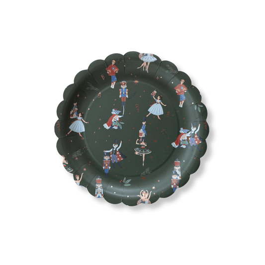 Nutcracker Scalloped Dessert Plates | Set of 12