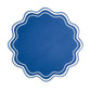 Navy Wavy Scallop Placemat | Set of 12