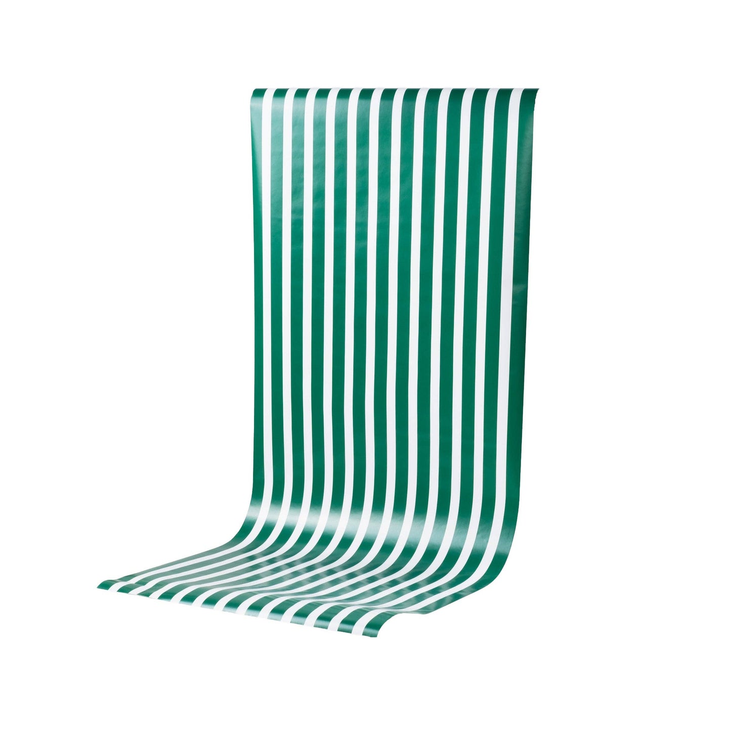Dark green striped table runner by Gatherings, 18x120 inches, draped on a dining table for a stylish, festive look.