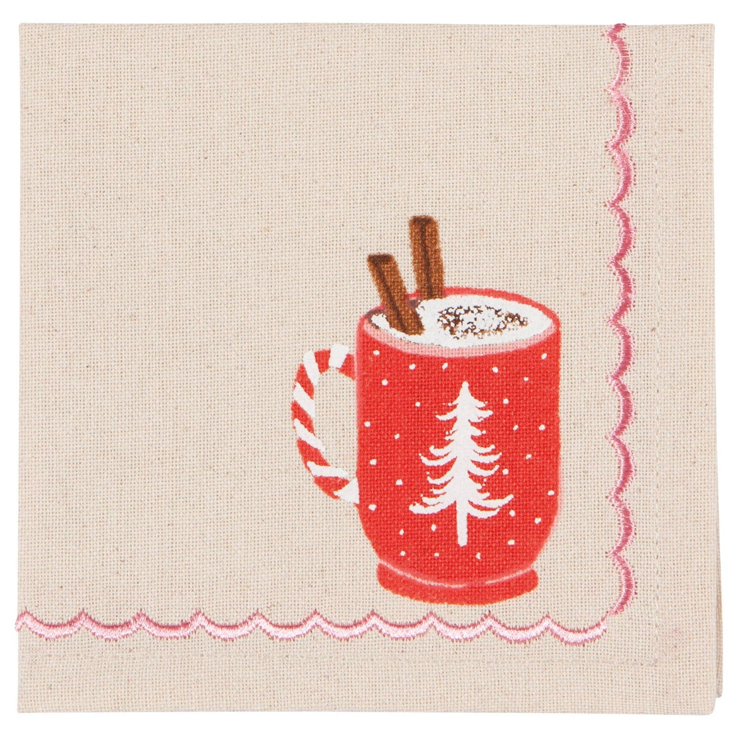 Cozy Cups Christmas Cocktail Napkins | Set of 4