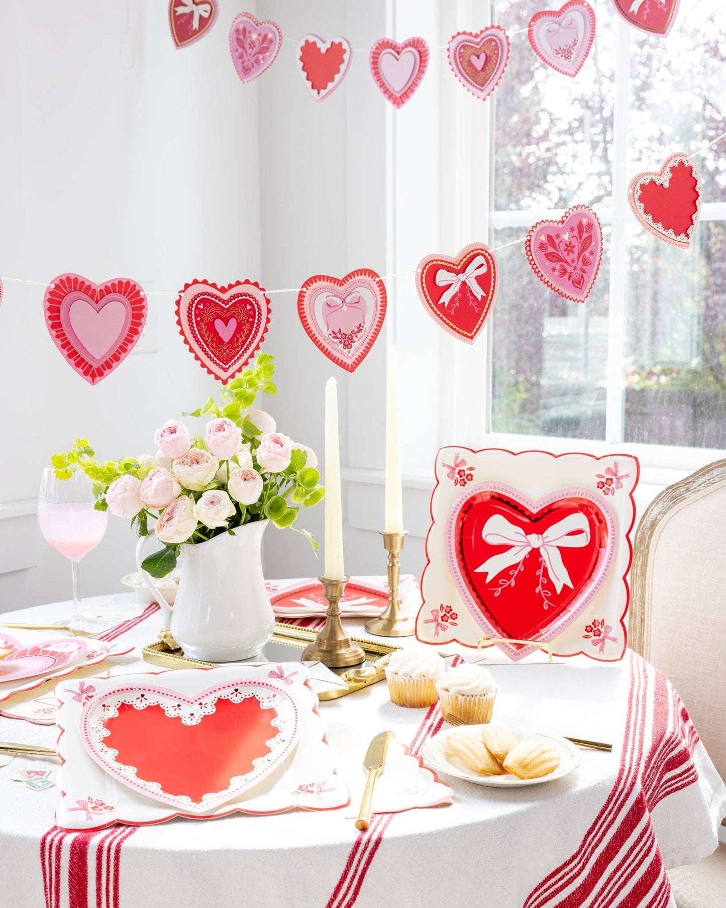 Vintage Heart Shaped Plate - 9" | Set of 8 - Porcupine Paper Co.