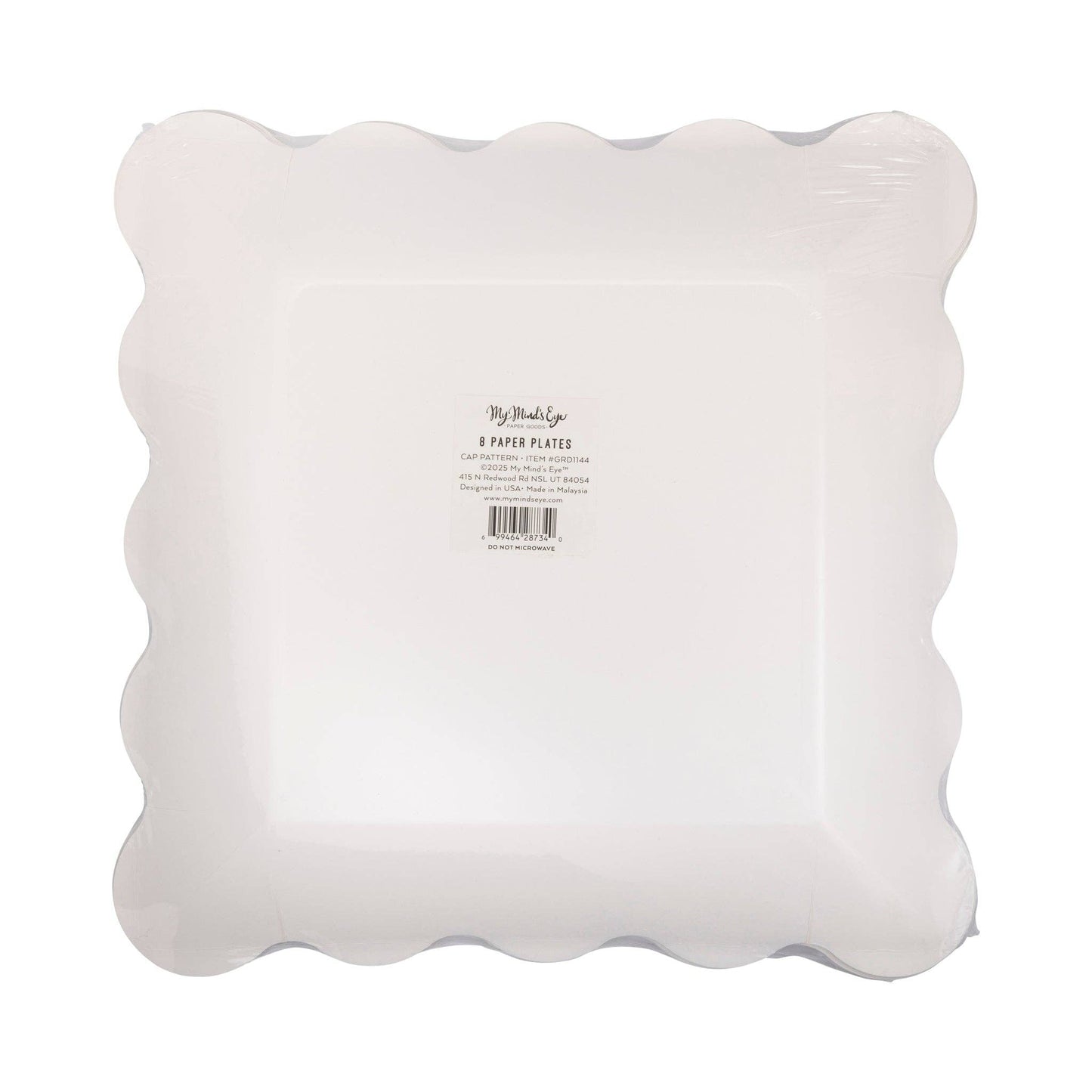 My Mind’s Eye Cap Pattern 11-inch plate with colorful, detailed cap design on a white background, showcasing intricate patterns.