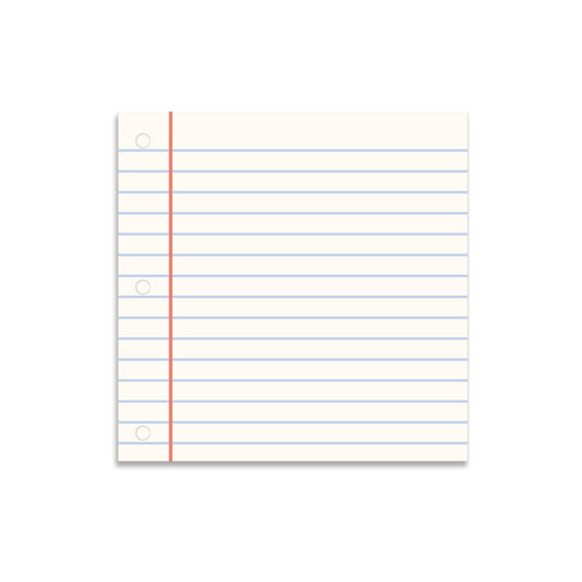 Set of 24 Notebook Paper Cocktail Napkins by My Mind’s Eye, featuring a vintage notebook paper design for parties and gatherings.