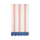 Red striped paper dinner napkin by My Mind’s Eye, featuring a classic striped design ideal for dining occasions.