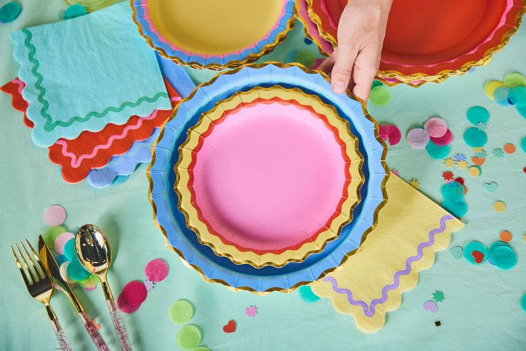 Rainbow Ric Rac Assorted Lunch Napkin - Porcupine Paper Co.