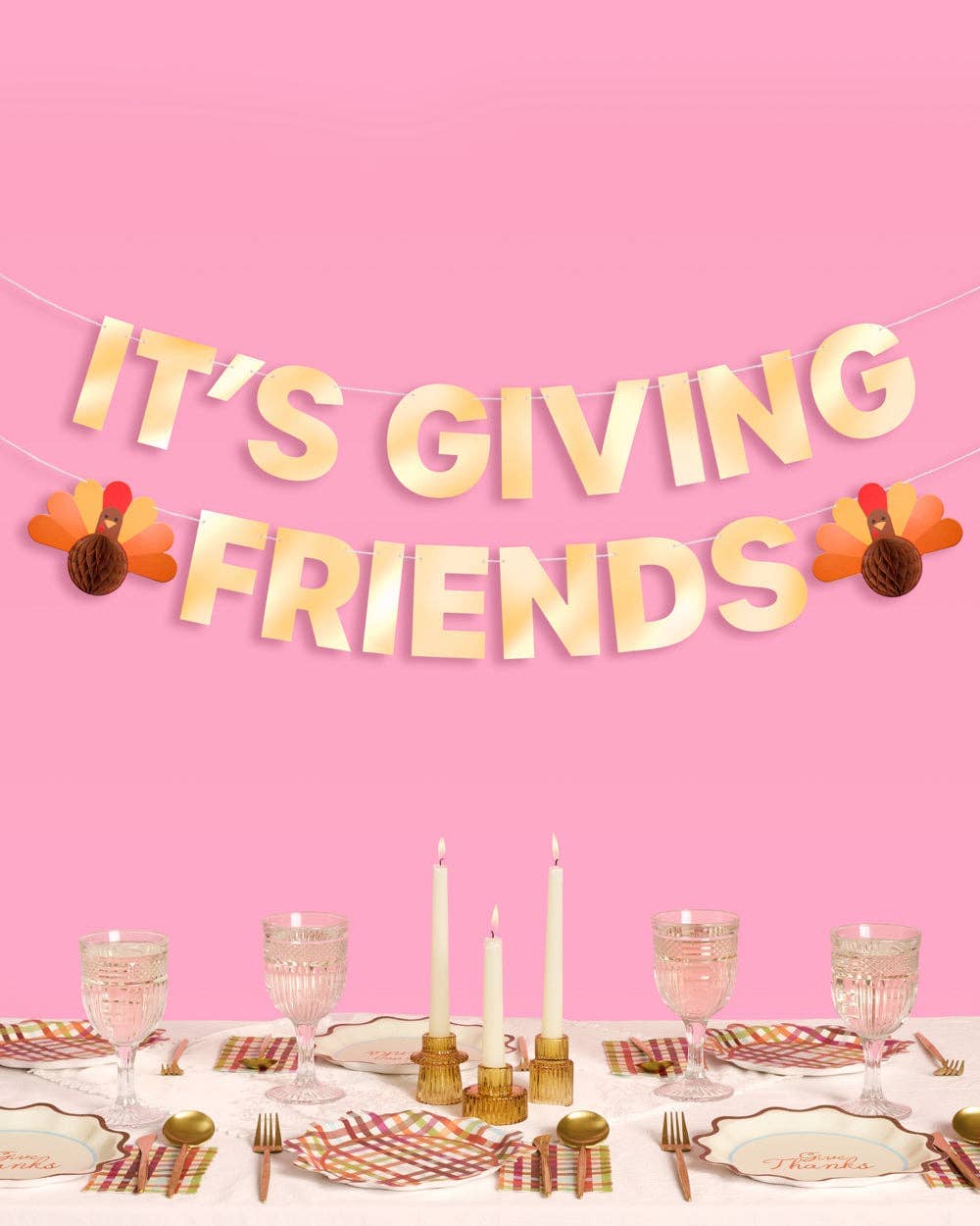 It's Giving Friends Banner | 3D paper 5' Thanksgiving decor