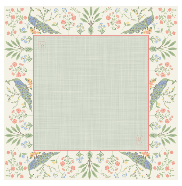 Colorful peacock garden mat by Hutch and Nook featuring a vibrant peacock design on outdoor mat fabric.