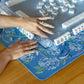Blue & White Bird Mahjong Mat