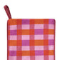 Abstract Plaid Pink Embroidered Stocking