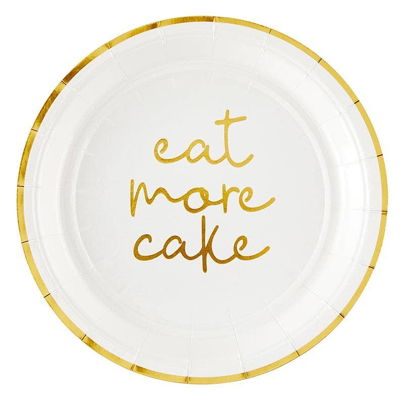 Eat More Cake Paper Plate | 8 count