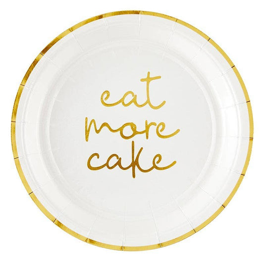 Eat More Cake Paper Plate | 8 count