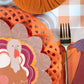 Thanksgiving turkey-shaped plates from Gatherings by Curated Paperie, featuring festive autumnal design for holiday celebrations.