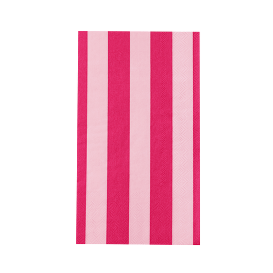 Light & Haute Pink Cabana Stripe Guest Towels | 20 Count - Porcupine Paper Co.