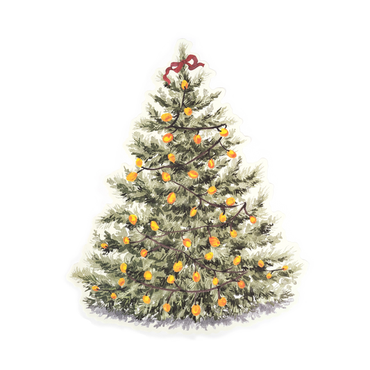 Festive Christmas Tree Paper Placemats | 12 count