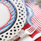 White Basketweave Dinner Paper Plates - Porcupine Paper Co.