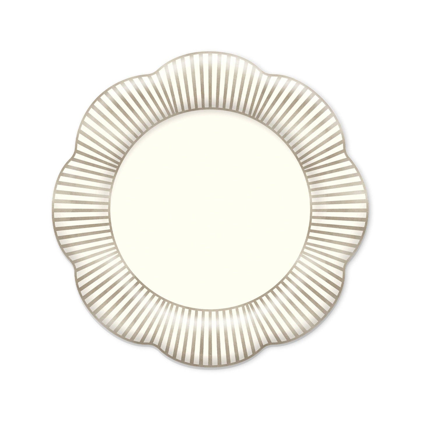 Antique Gold Edge Stripe Border Plate - 10" | Set of 8