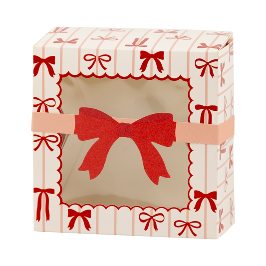 Red and Pink Bows Cookie Box | 6 count