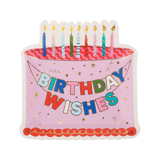 Make A Wish Cake Dessert Plate 8" | Set of 10