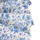 Set of four Christina Dickson Home Whimsy Floral Sorrento Blue napkins with vibrant floral pattern on soft fabric.